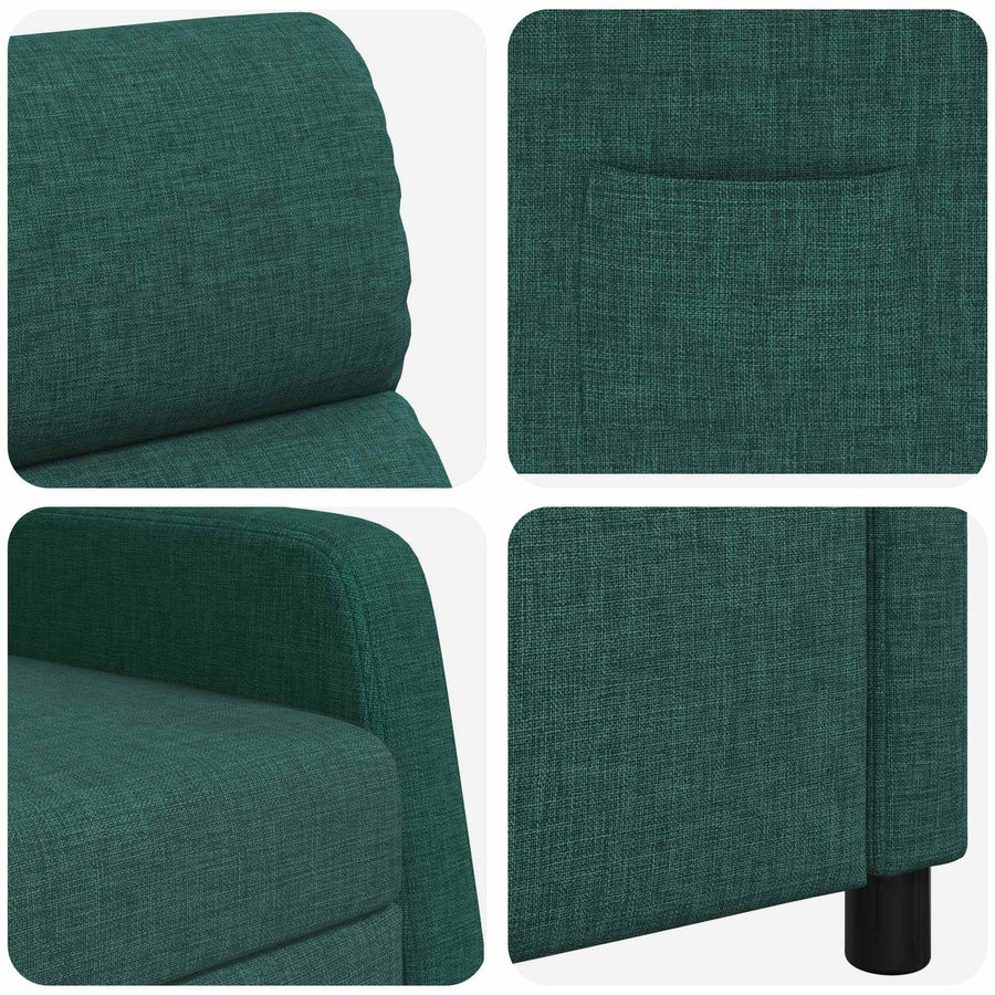 Relaxfauteuil Donkergroen Stof