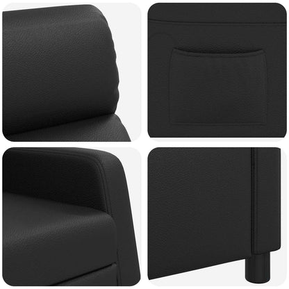 Massage Recliner Zwart Kunstleer