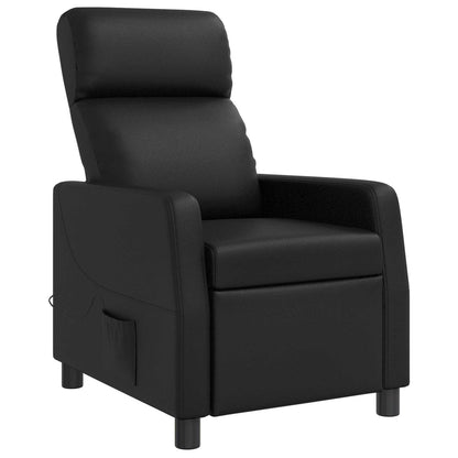 Massage Recliner Zwart Kunstleer