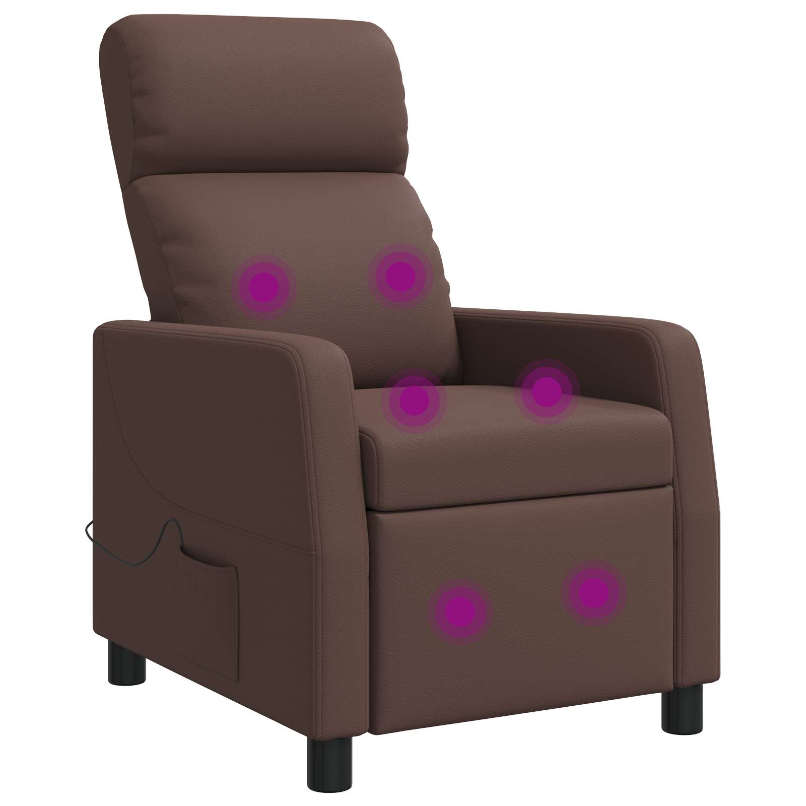 Massage Recliner Bruin Kunstleer