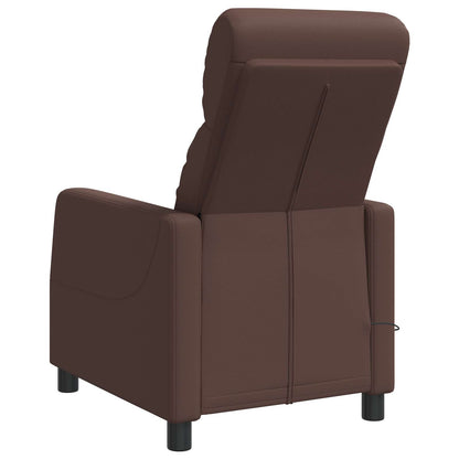 Massage Recliner Bruin Kunstleer