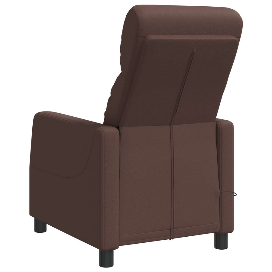 Massage Recliner Bruin Kunstleer