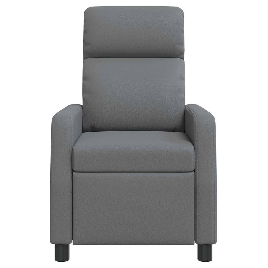 Massage Recliner Grijs Kunstleer