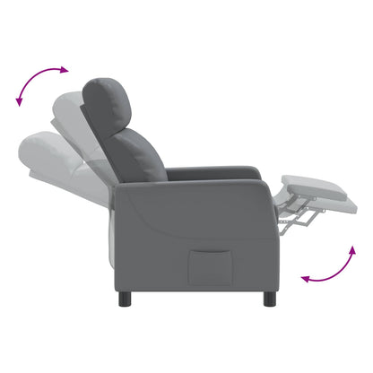 Massage Recliner Grijs Kunstleer