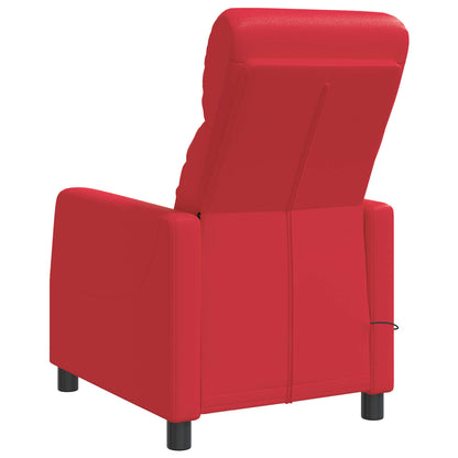 Massage Recliner Rood Kunstleer