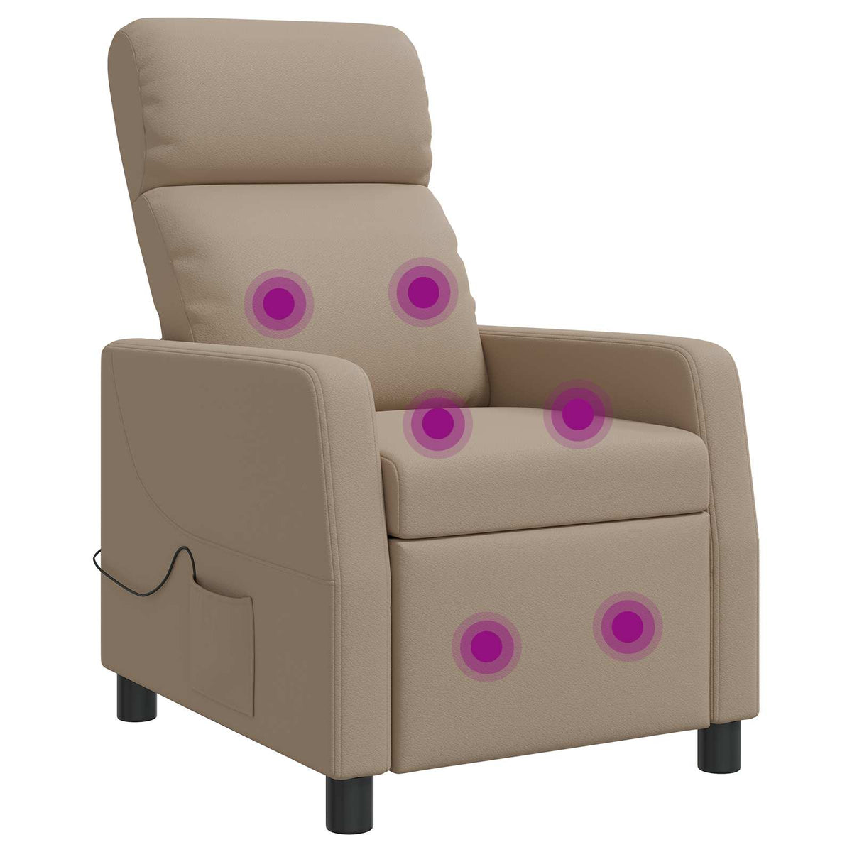 Massage Recliner Cappuccino Kunstleer