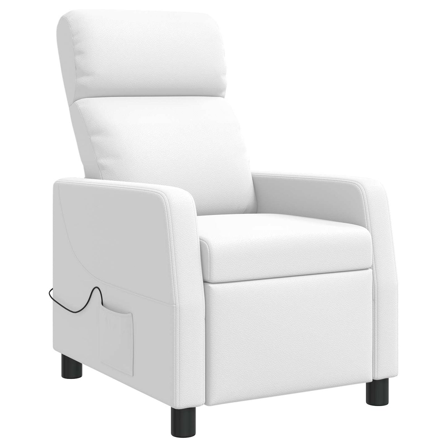 Massage Recliner Wit Kunstleer