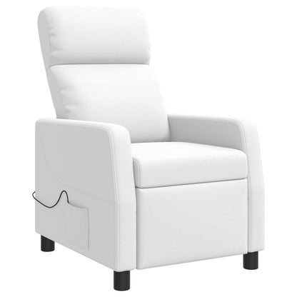 Massage Recliner Wit Kunstleer
