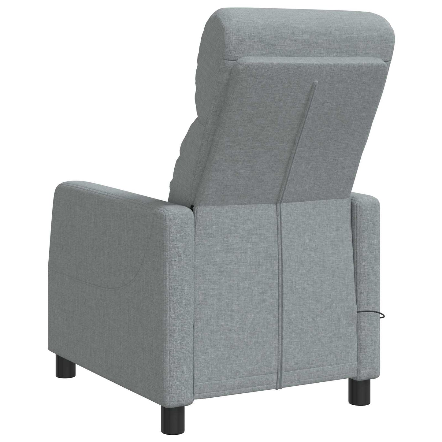 Massage Recliner Lichtgrijs Stof