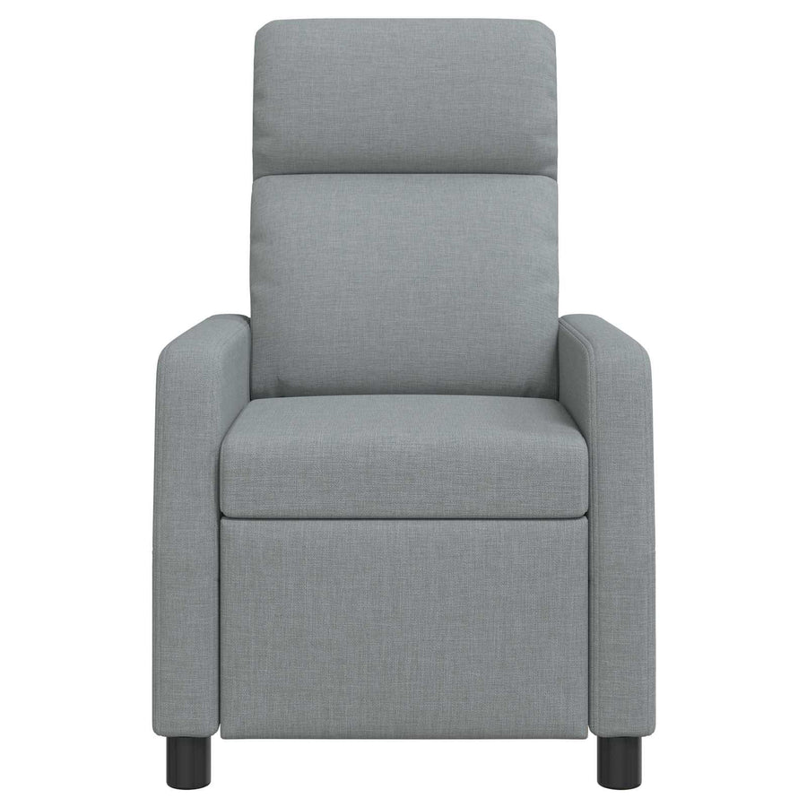 Massage Recliner Lichtgrijs Stof