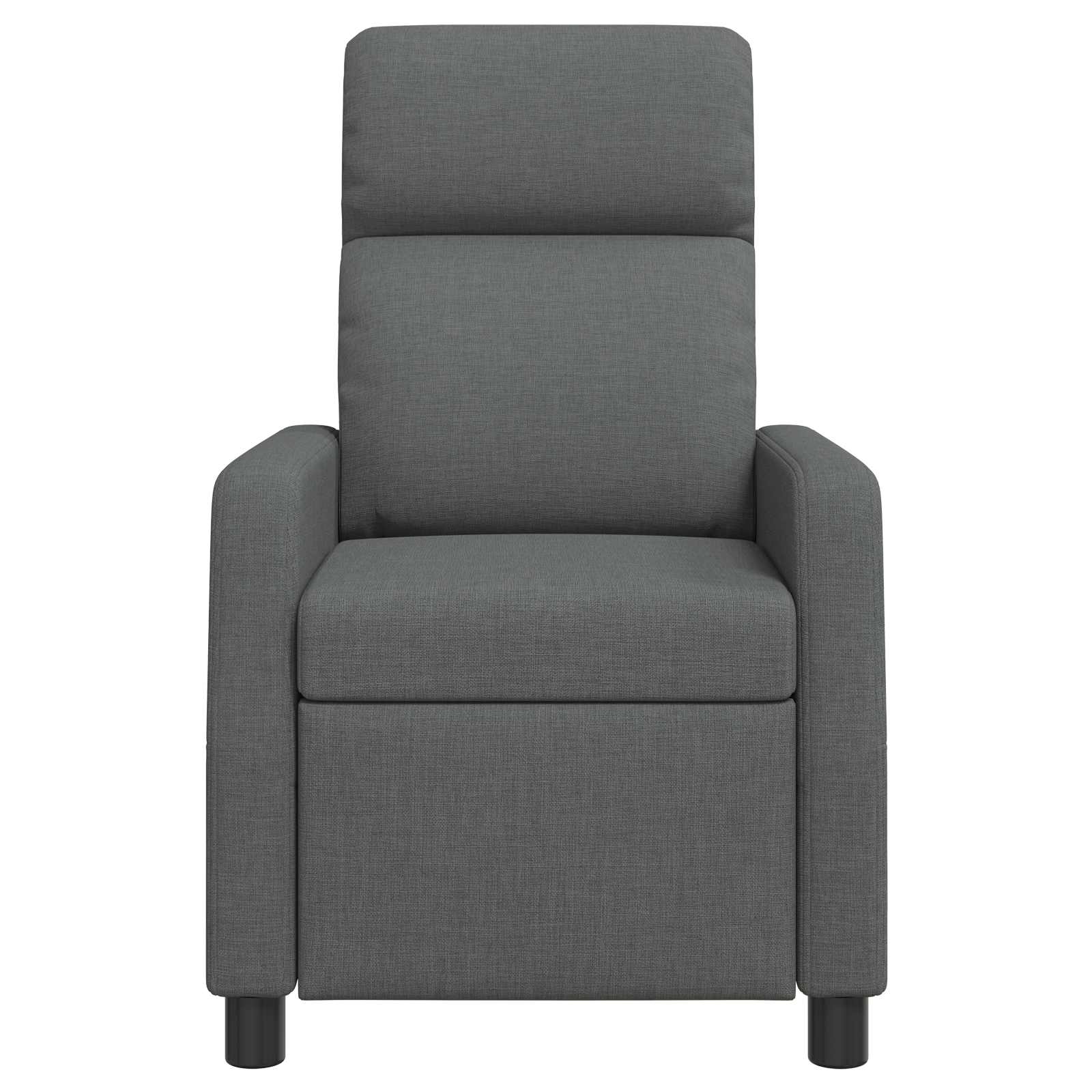 Massage Recliner Donkergrijs Stof