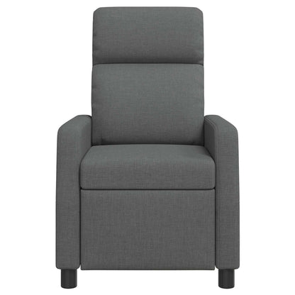 Massage Recliner Donkergrijs Stof