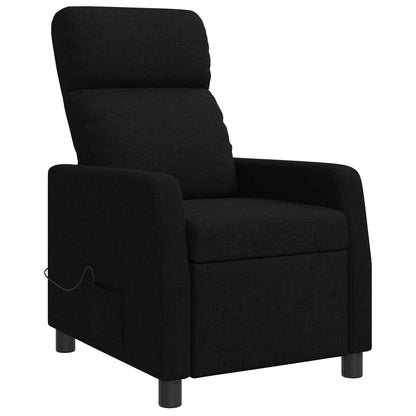 Massage Recliner Zwart Stof
