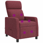 Massage Recliner Wijnrood Stof