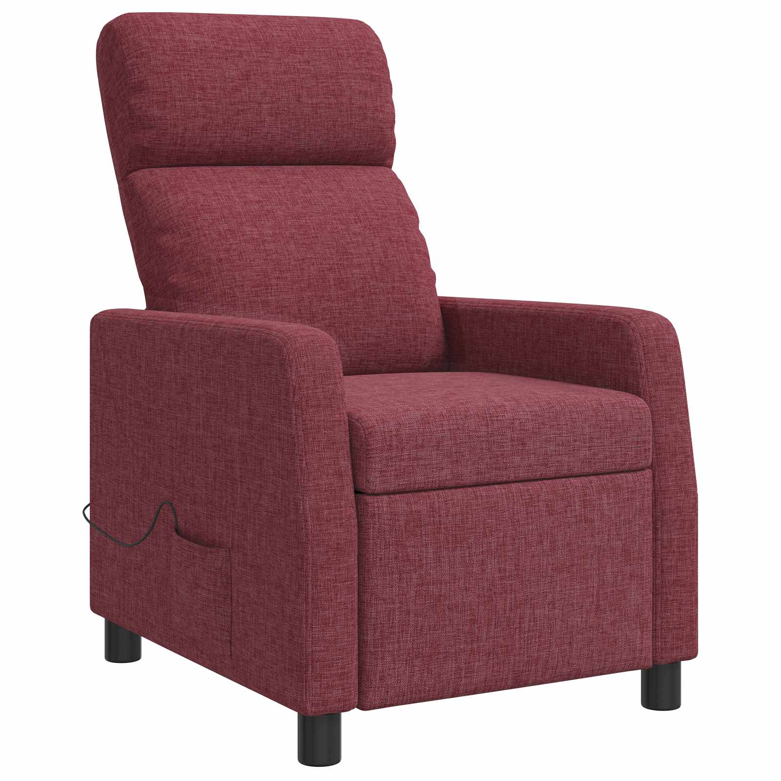 Massage Recliner Wijnrood Stof