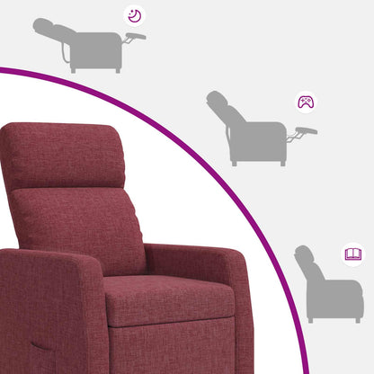 Massage Recliner Wijnrood Stof