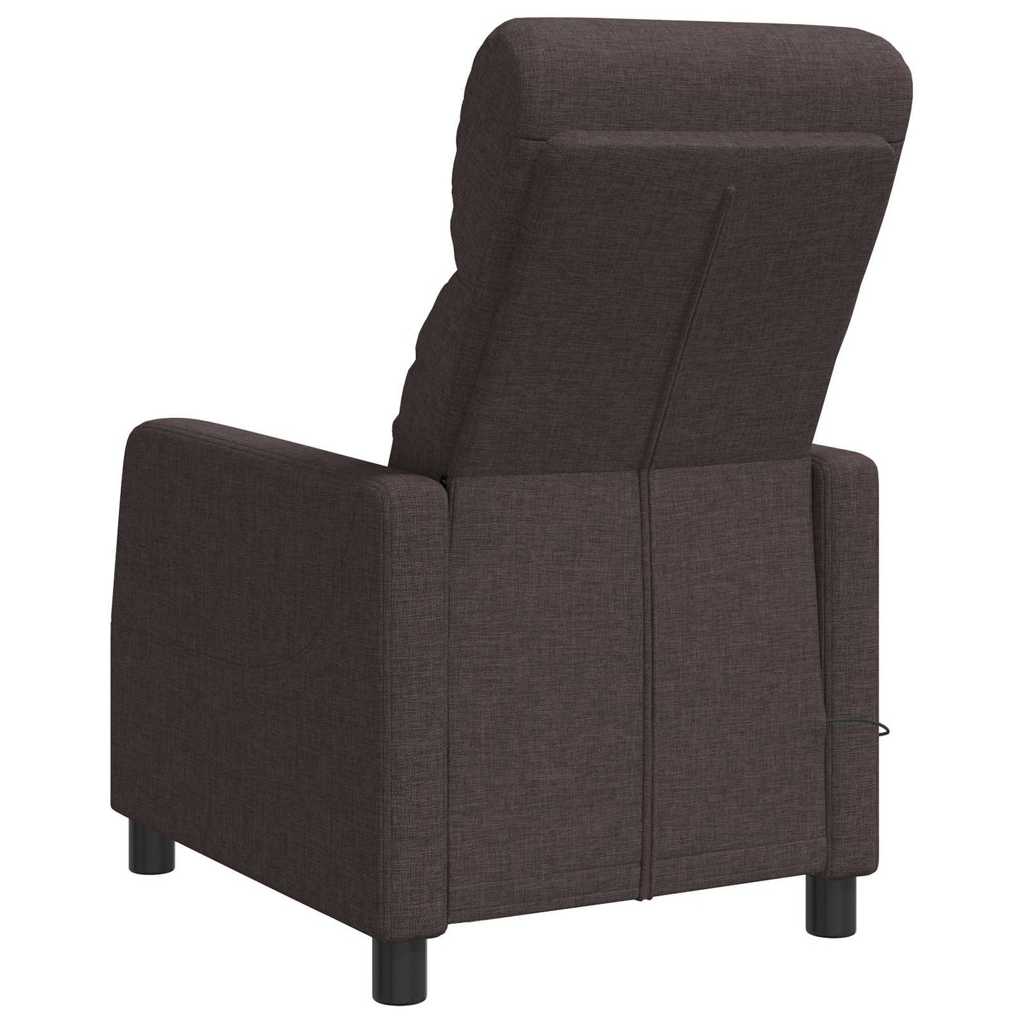 Massage Recliner Donkerbruin Stof