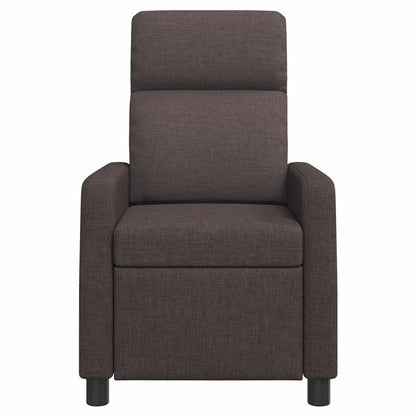Massage Recliner Donkerbruin Stof