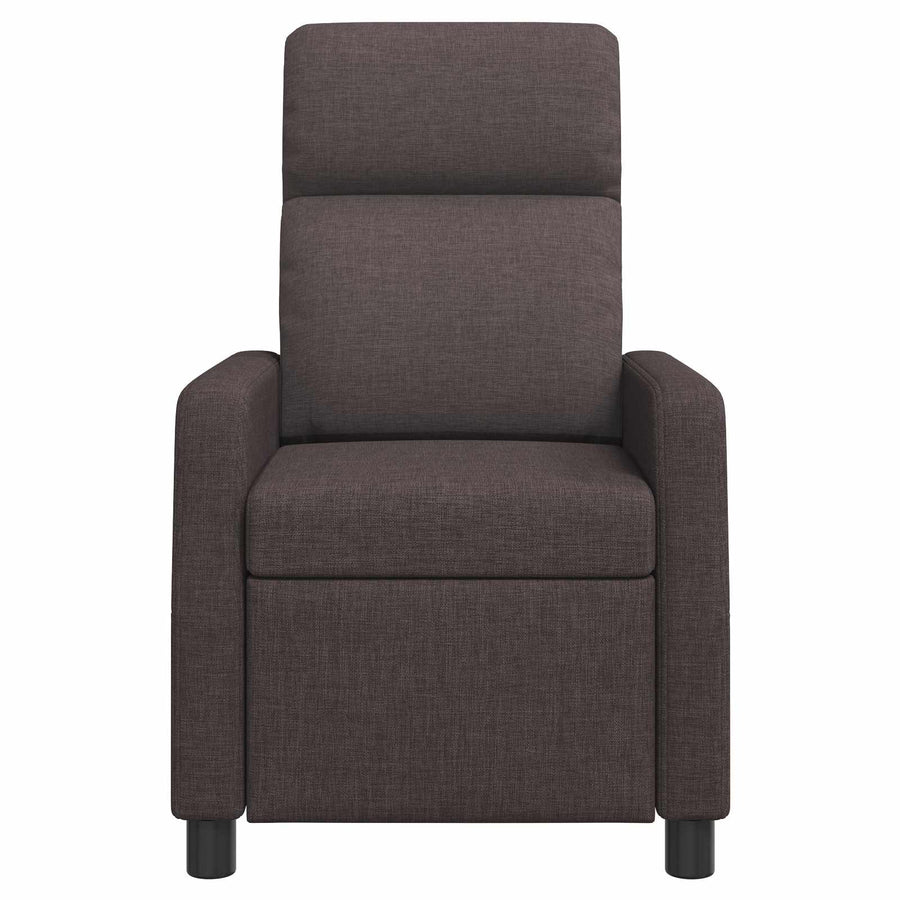 Massage Recliner Donkerbruin Stof
