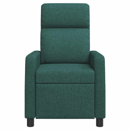 Massage Recliner Donkergroen Stof