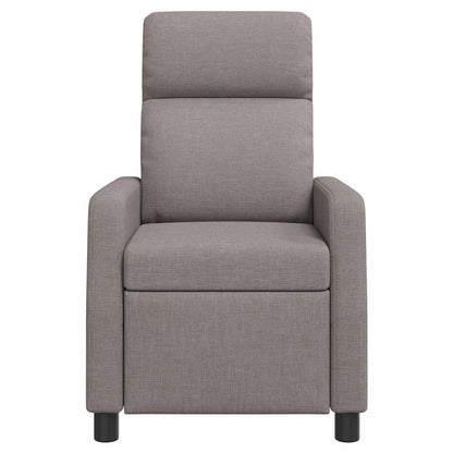 Massage Recliner Taupe Stof