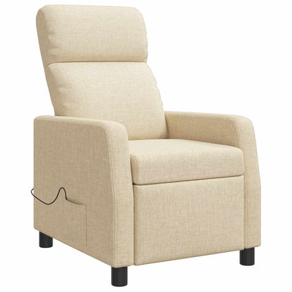 Massage Recliner Crèmekleurig Stof