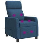 Massage Recliner Blauw Stof