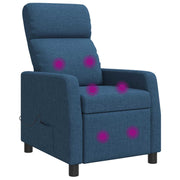 Relaxfauteuil blauw stof massage 66x95x100 cm