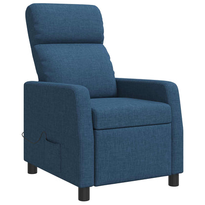 Massage Recliner Blauw Stof