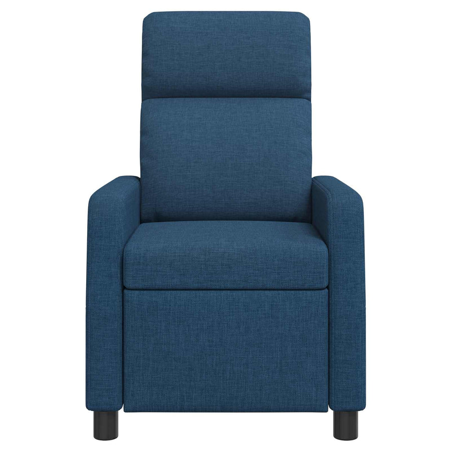 Massage Recliner Blauw Stof