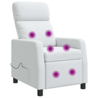 Massagefauteuil wit stof 66x95x100 cm