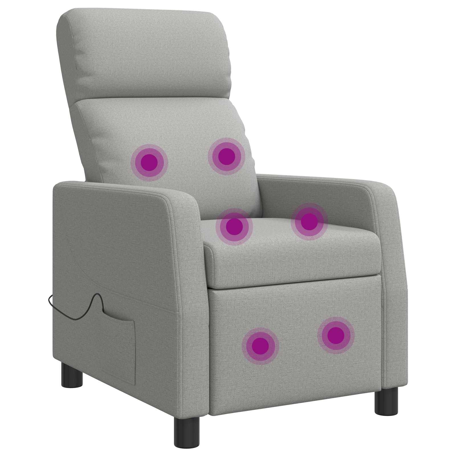 Massage Recliner Wolkengrijs Stof Wolkengrijze stof
