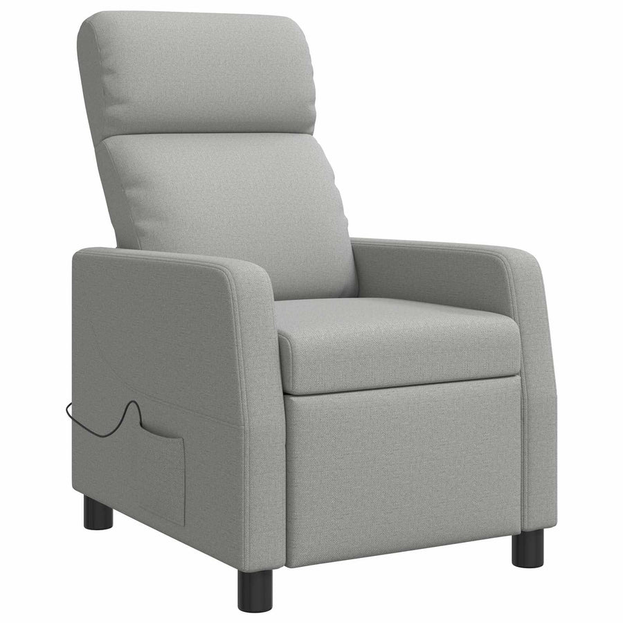 Massage Recliner Wolkengrijs Stof Wolkengrijze stof