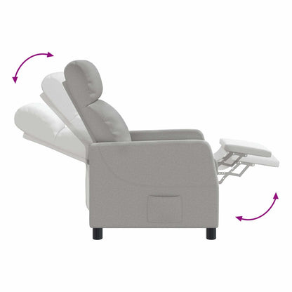 Massage Recliner Wolkengrijs Stof Wolkengrijze stof