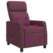 Massagefauteuil paars stof 66x95x100 cm