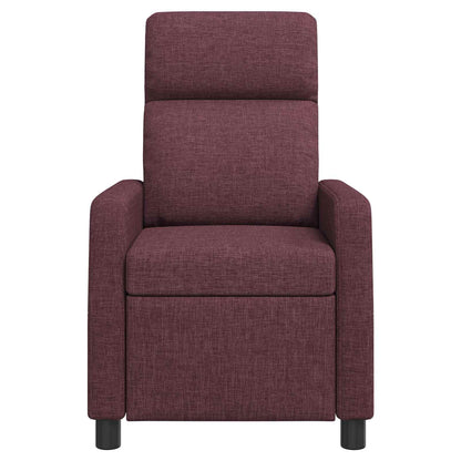 Massage Recliner Paars Stof