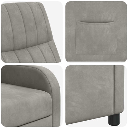 Relaxfauteuil Lichtgrijs fluweel