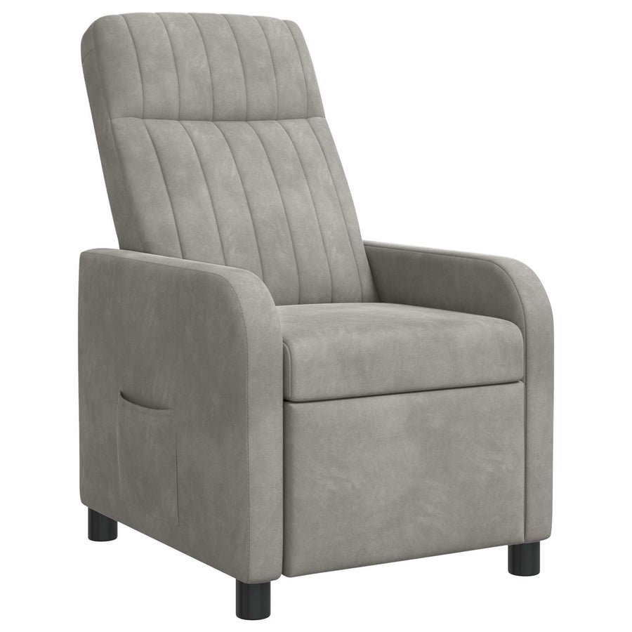 Relaxfauteuil Lichtgrijs fluweel