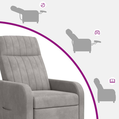 Relaxfauteuil Lichtgrijs fluweel