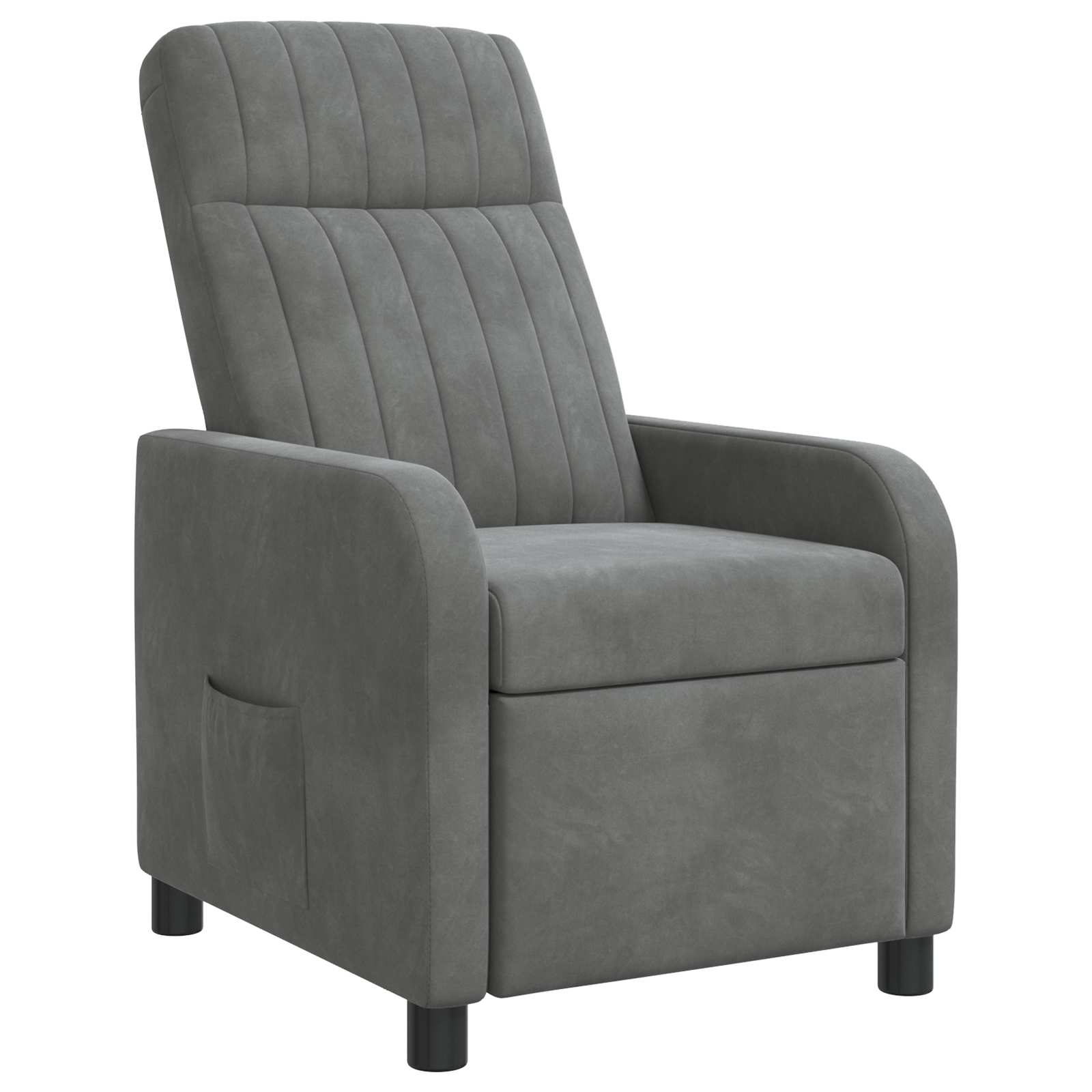 Relaxfauteuil Donkergrijs fluweel