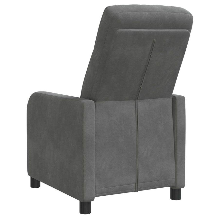 Relaxfauteuil Donkergrijs fluweel