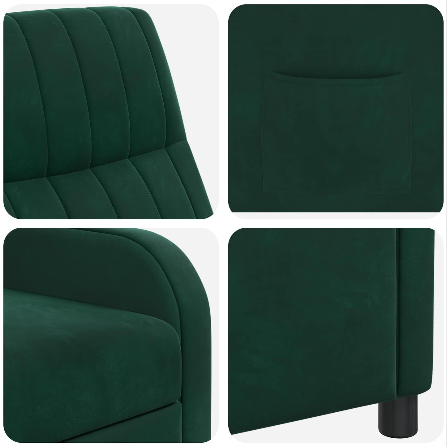 Relaxfauteuil Donkergroen fluweel