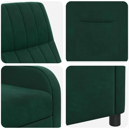 Relaxfauteuil Donkergroen fluweel