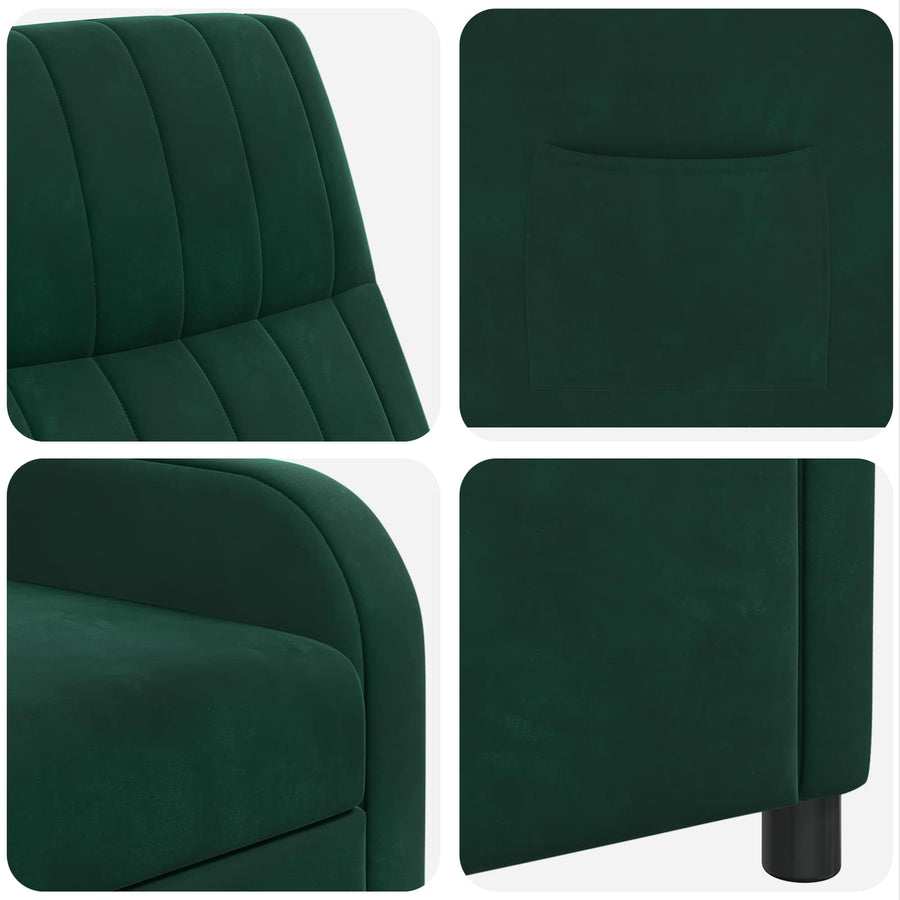 Relaxfauteuil Donkergroen fluweel