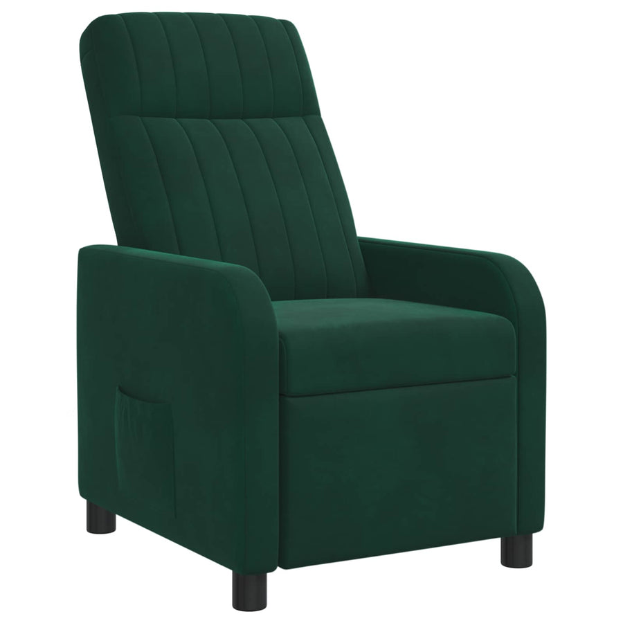 Relaxfauteuil Donkergroen fluweel
