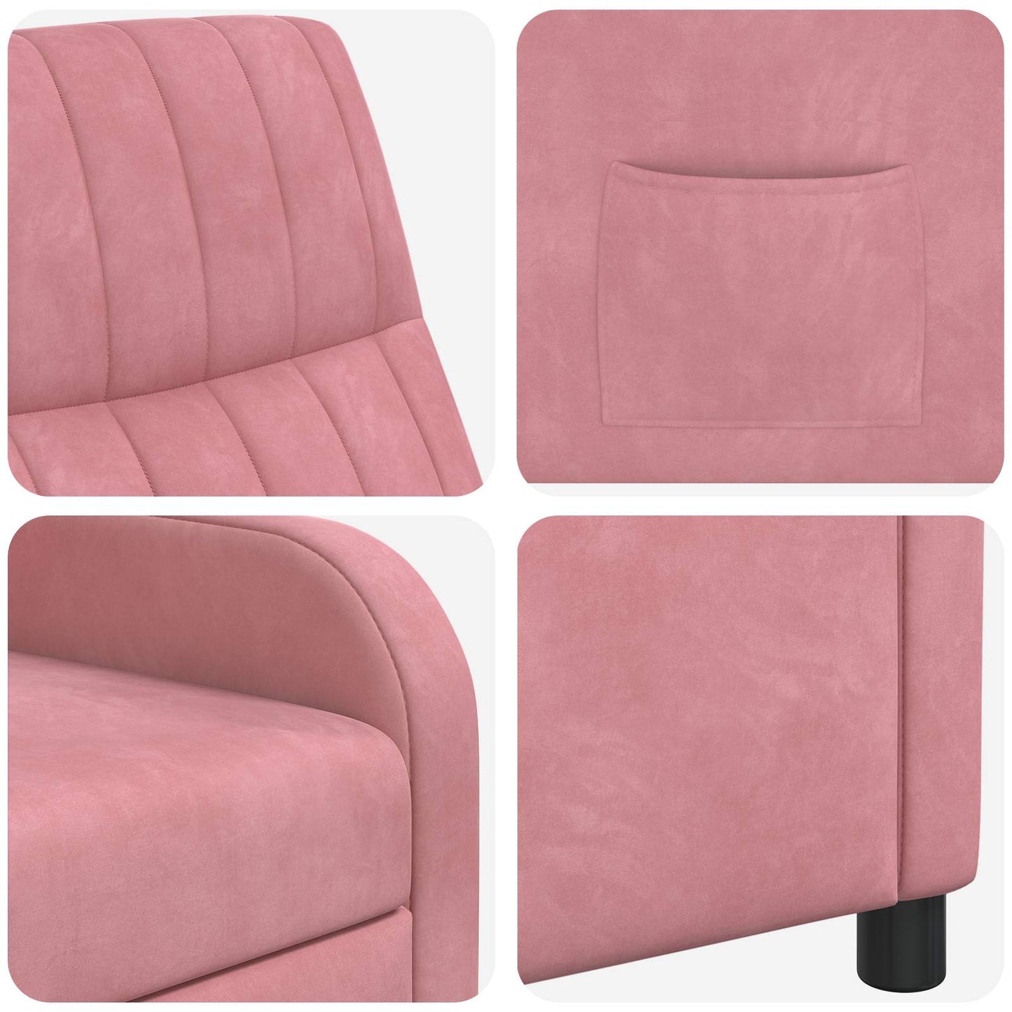 Relaxfauteuil Roze fluweel