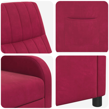 Relaxfauteuil Wijnrood fluweel