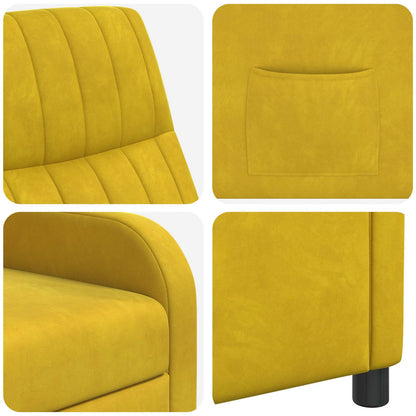 Relaxfauteuil Geel fluweel