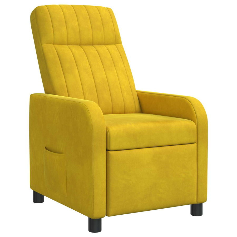 Relaxfauteuil Geel fluweel