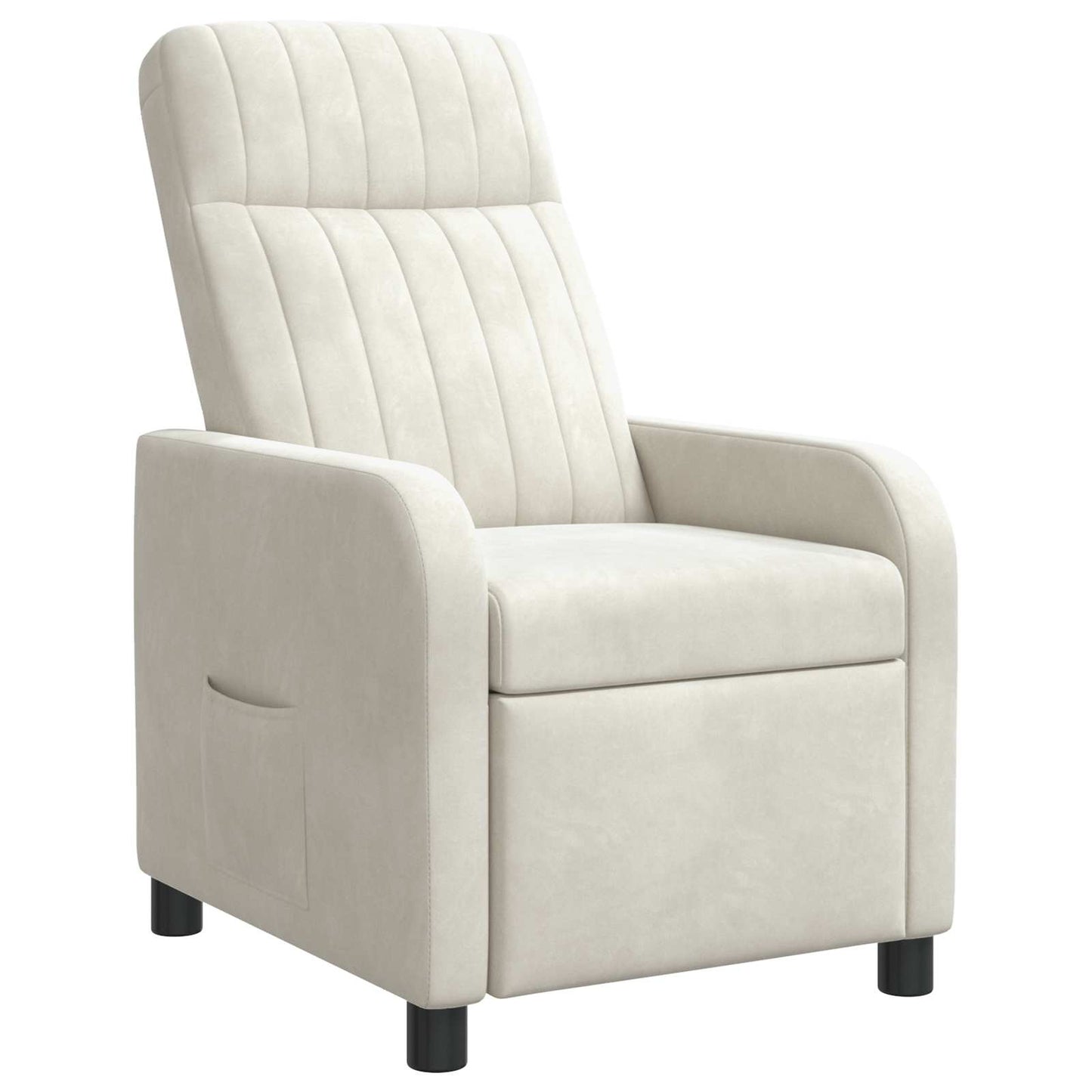 Relaxfauteuil Crèmekleurig fluweel